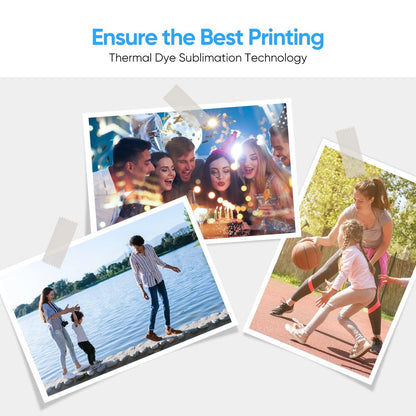 Liene Amber 4x6" Photo Printer Paper 80 Sheets & 2 Ink Cartridges Refill