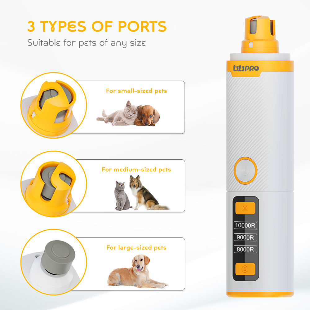 LILIPRO PG102 Cordless 3 - Speed Nail Grinder Kit for Large Pets