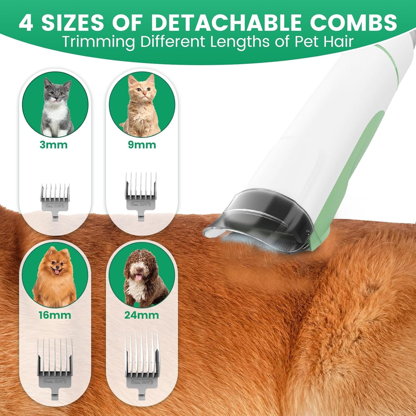 AIRROBO Dog & Cat Home Grooming Vacuum Kit PG50+