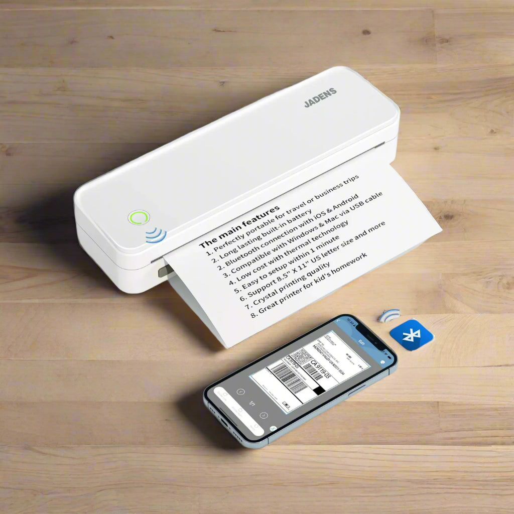 JADENS Portable Wireless US Letter Printer – BlueAcorn