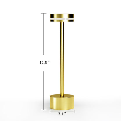 Luxurious gold wireless LED lamp offering portable and sophisticated ambient lighting
