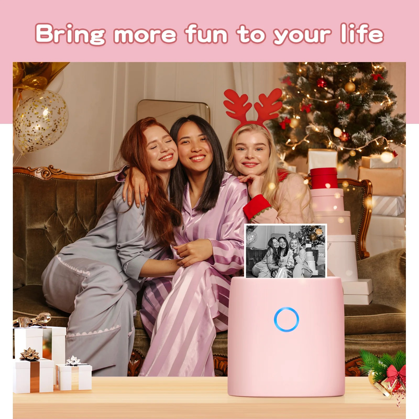 Portable 2-inch JADENS sticker printer with Bluetooth for quick and convenient personal and business labeling