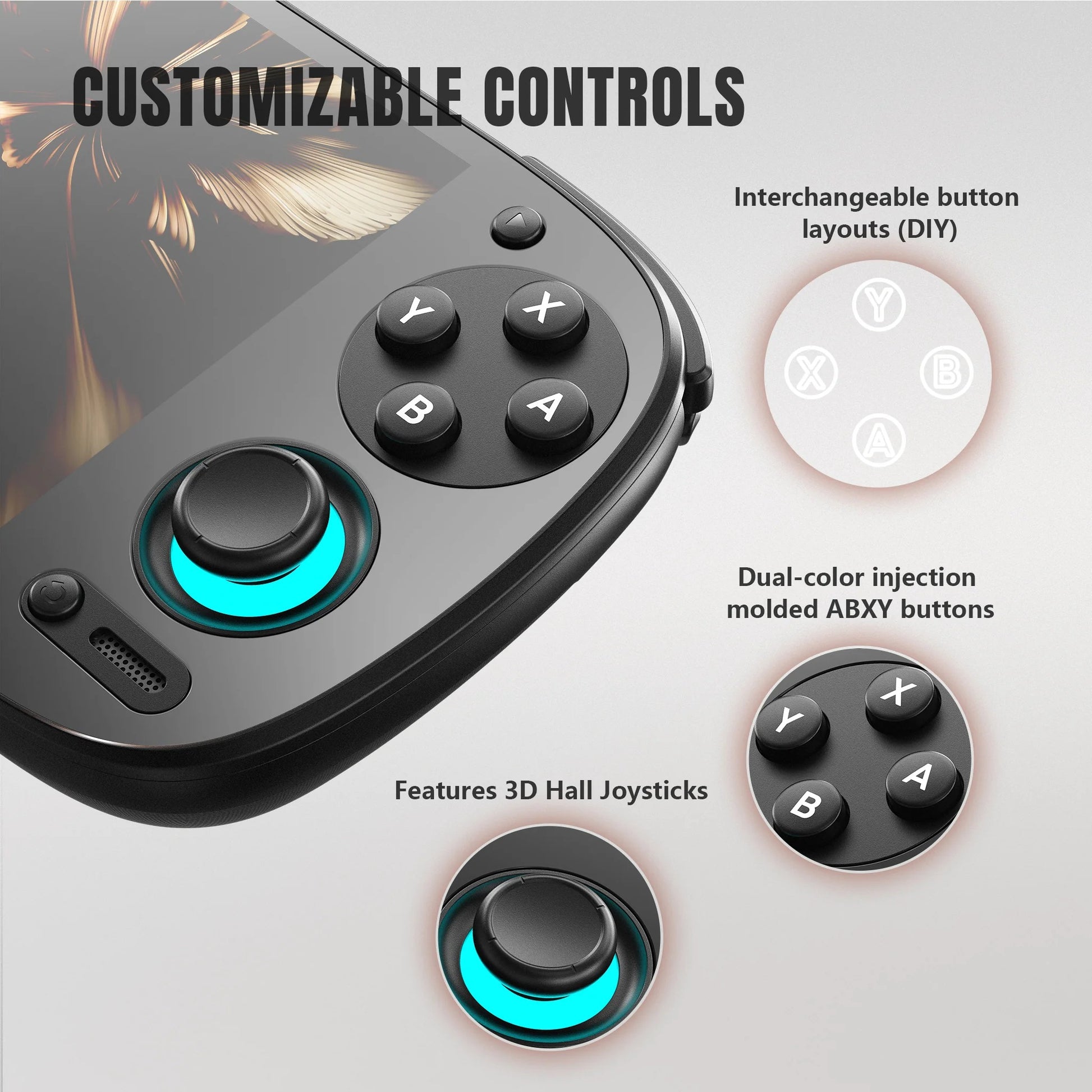 Innovative portable gaming system for playing vintage video games on-the-go